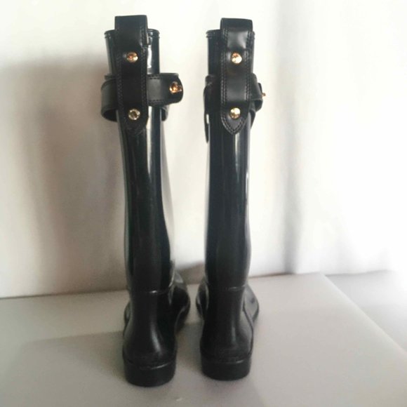 Coach Black Rubber Boots - Picture 4 of 16
